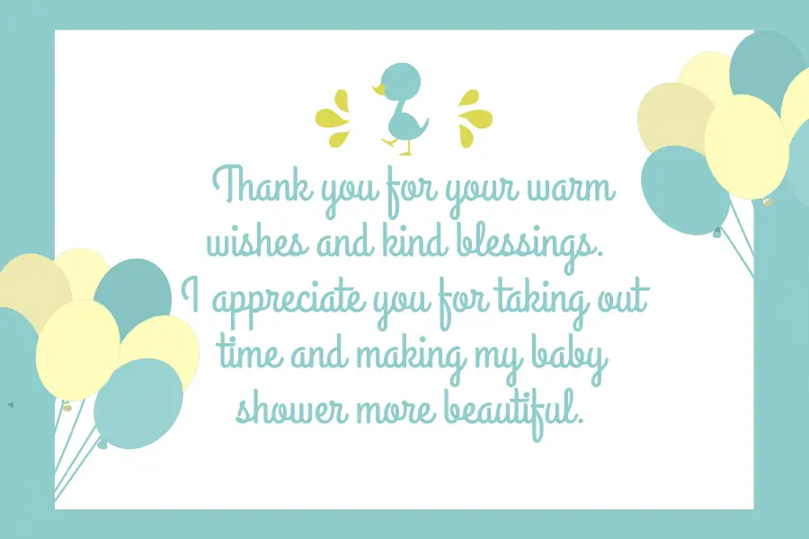 thank you card to coworkers for baby shower