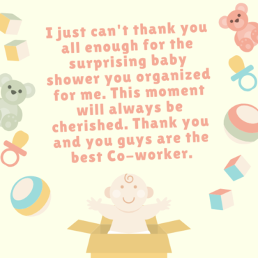 Baby Shower Thank You Messages To Co-Workers