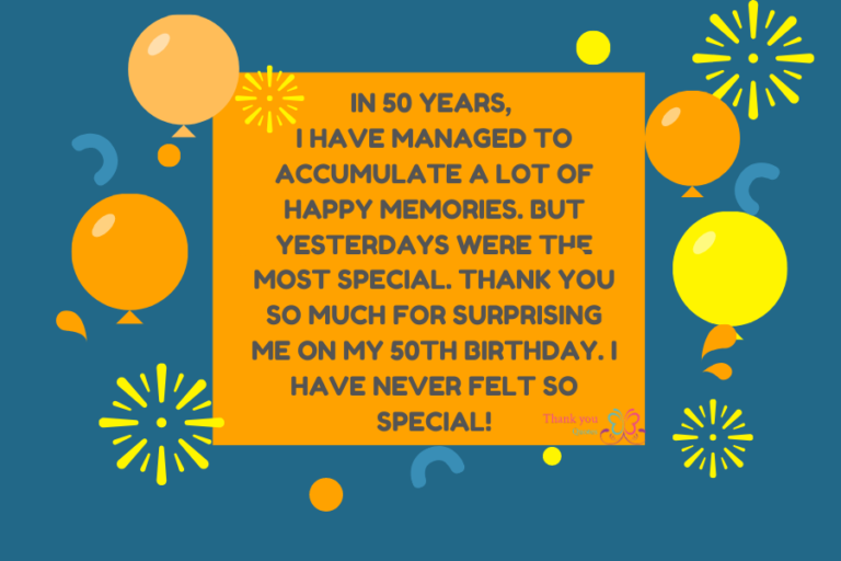 sample thank you speech for 50th birthday party