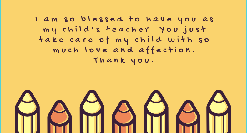 Thank You Messages For Kindergarten Teachers