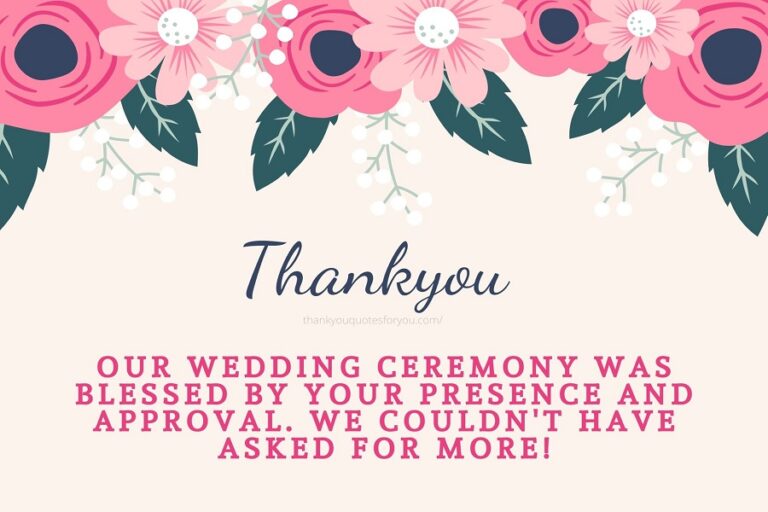 Wedding Thank You Quotes And Message