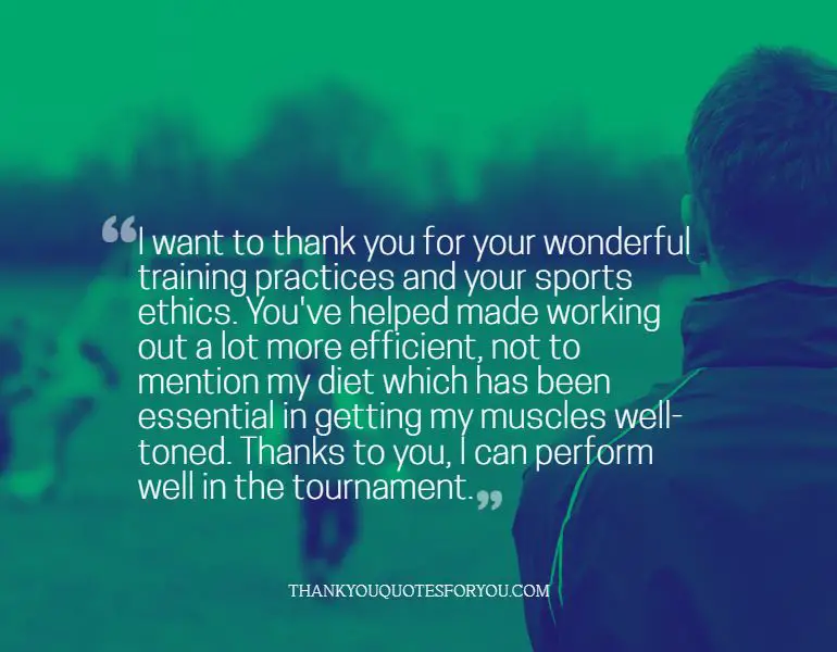 thank you coach for sports ethics