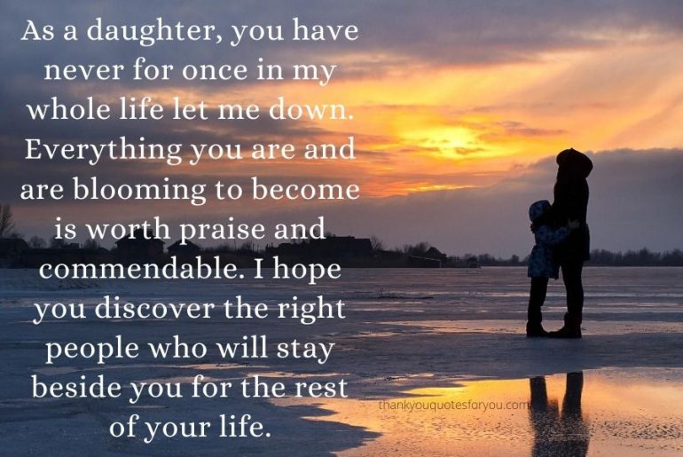 Thank You Quotes And Messages For Daughter