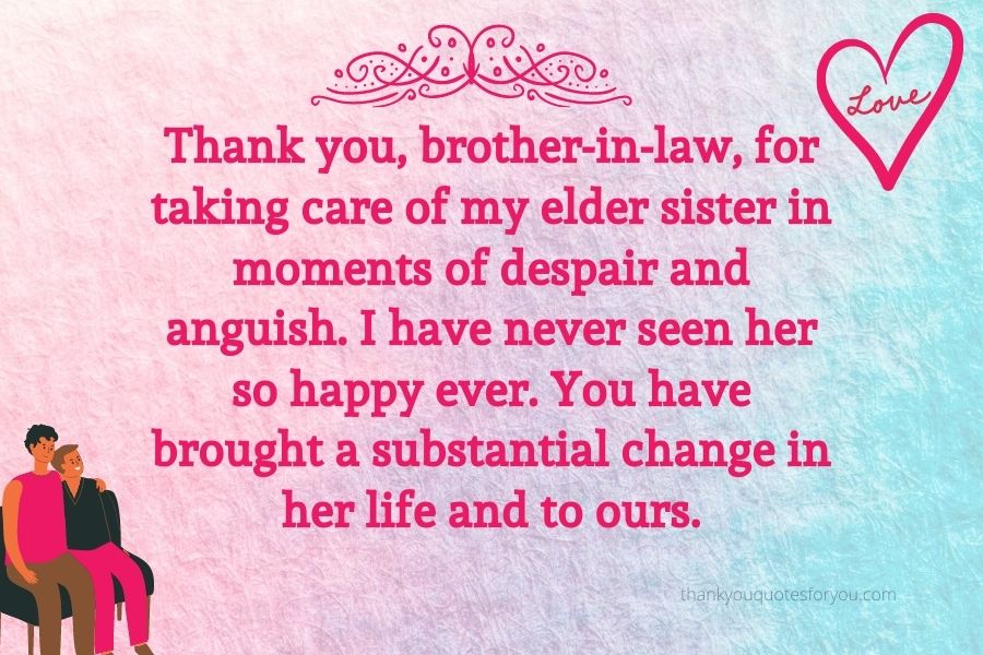 Thank You Quotes And Messages For Brother In Law