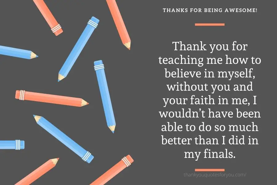 Thank you for teaching me