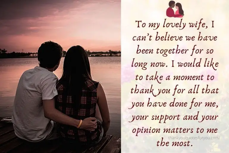 Thank You Quotes And Messages For Wife