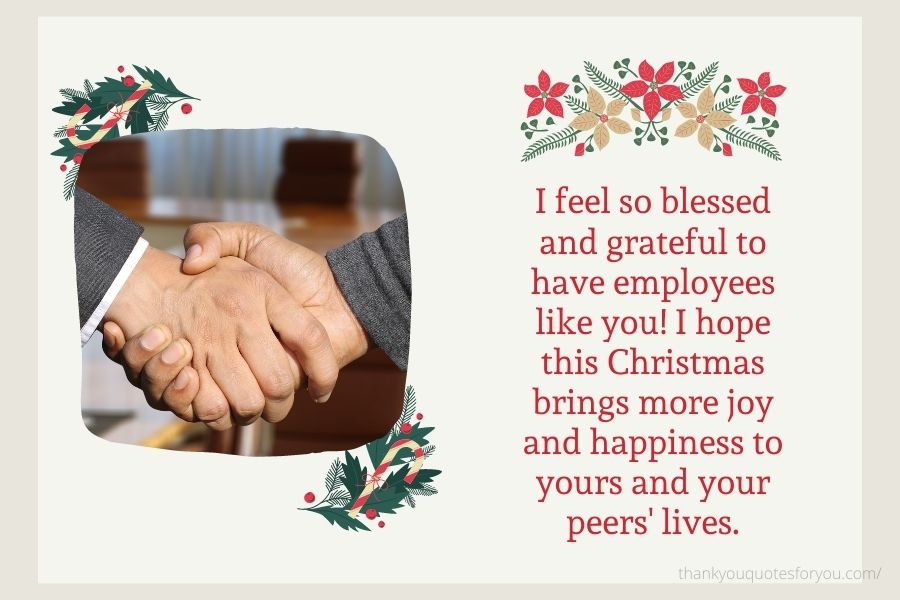 Christmas Thank You Messages To Employees