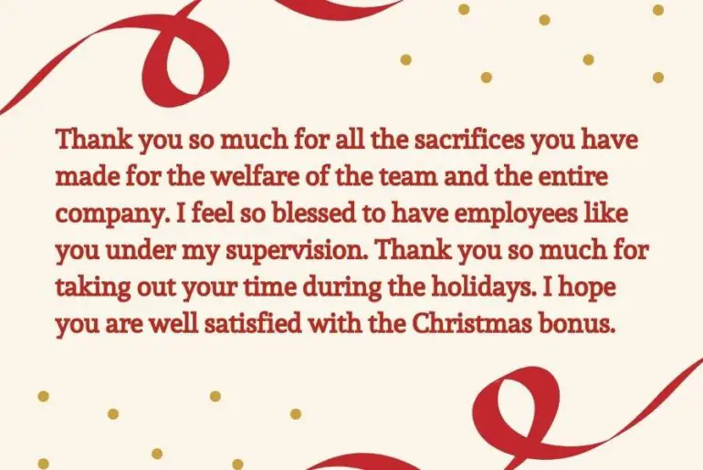 Christmas Thank You Messages To Employees