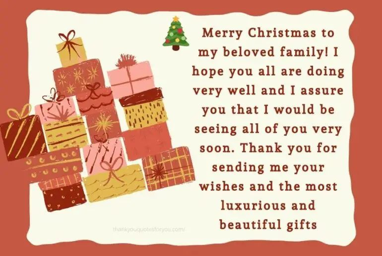 Merry Christmas Thank You Quotes &amp; Messages