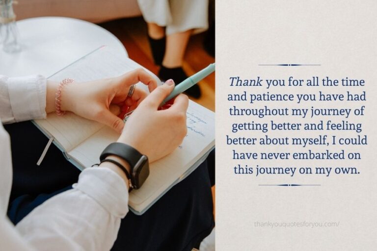 how to say thank you to a speech therapist