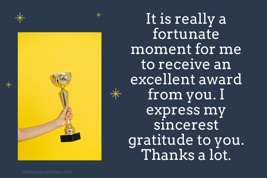 Thank You For The Award Quotes