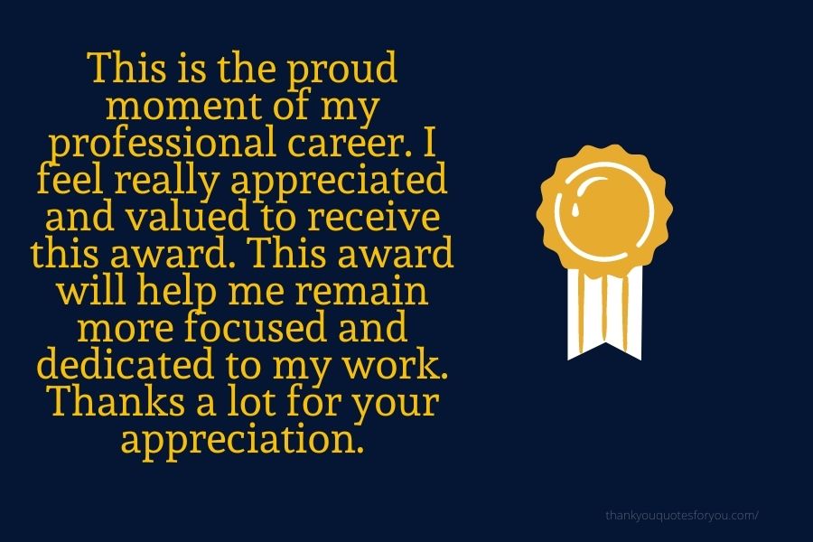 Thank You For The Award Quotes