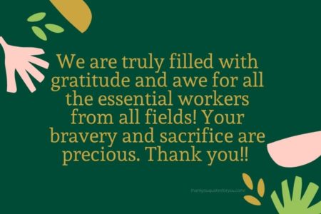 Thank You Messages for Essential Workers