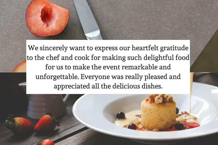 We sincerely show our thankfulness to you for all those healthy and delicious dishes.