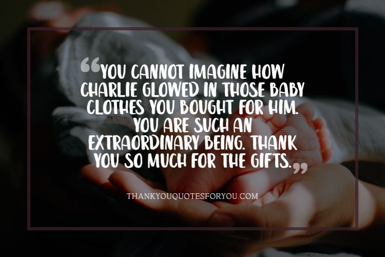 thank you message for a baby gift