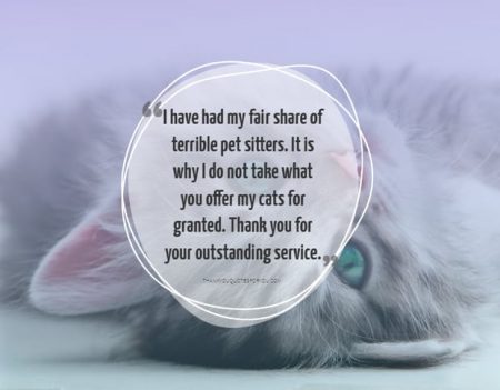 Short and Sweet Thank You Notes for Pet Sitting