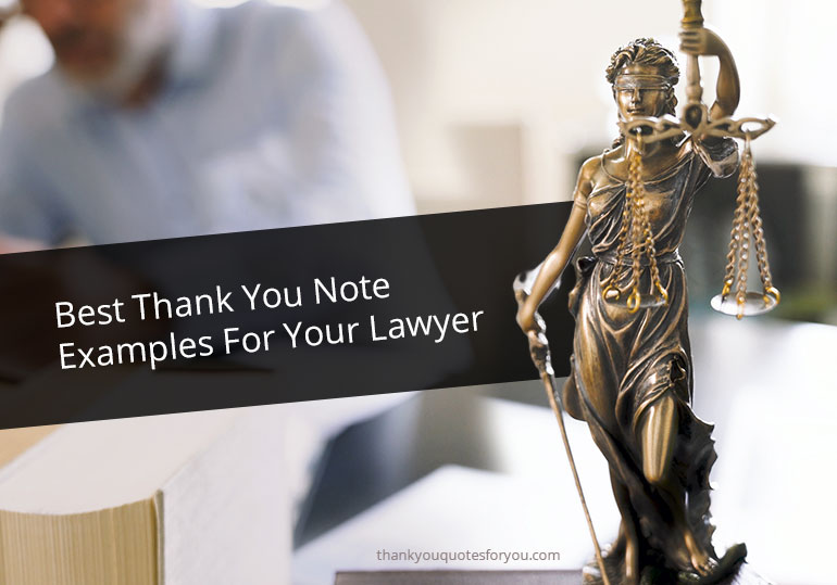 Thank You Notes For Lawyers