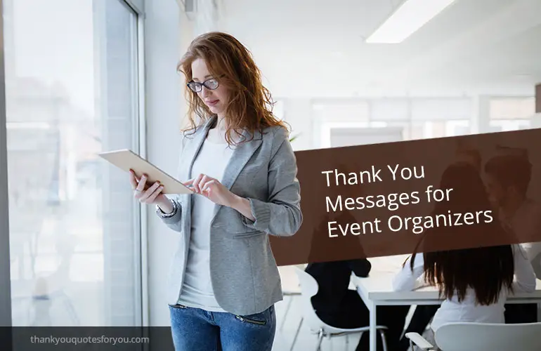 thank you messages to event organizers