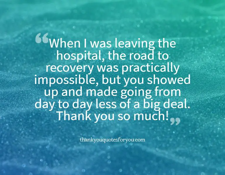 thank you note for caregivers