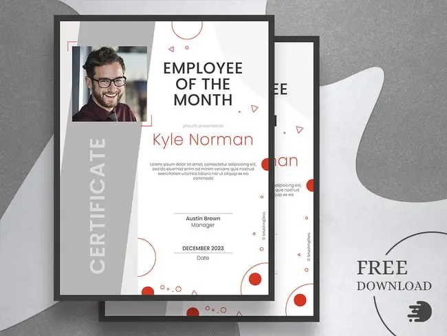 employee of the month certificate